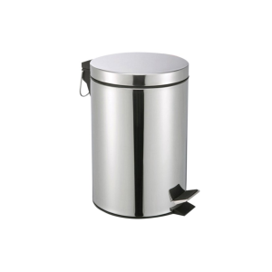 LIXEIRA COM PEDAL INOX 3L REDONDA